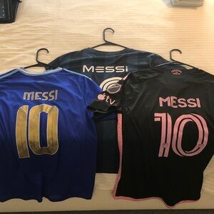 Leo Messi Argentina Inter Miami Jersey Trio